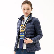 TECHOME Woman Stand Collar Slim Short Ultra Light Down Jackets Female Wear Coat Parkas Plus Size 3XL Parkas Mujer Invierno 2017
