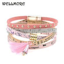 pink leather bracelet women charm bracelets 2016 BOHO style Bohemian bracelets&bangles gift bracelets for women manchette - 64 Corp