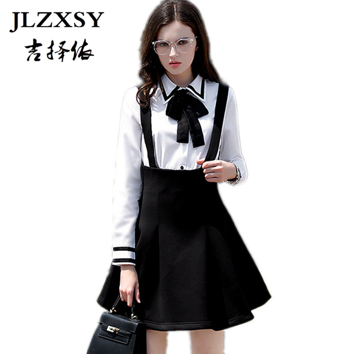JLZXSY Fashion Women Elegant High Waist Suspender Skirt Pleated Swing A Line Mini Skirt - 64 Corp