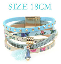 pink leather bracelet women charm bracelets 2016 BOHO style Bohemian bracelets&bangles gift bracelets for women manchette - 64 Corp