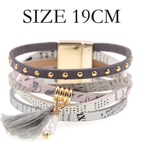 pink leather bracelet women charm bracelets 2016 BOHO style Bohemian bracelets&bangles gift bracelets for women manchette - 64 Corp