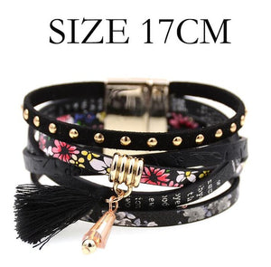 pink leather bracelet women charm bracelets 2016 BOHO style Bohemian bracelets&bangles gift bracelets for women manchette - 64 Corp