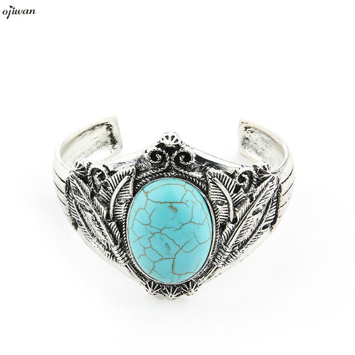Feather Bracelet Indian Native American Jewelry Navajo Cuff Bracelet Femmes Pulseiras Vintage Gypsy Boho Cuff Bracelet Bohemian - 64 Corp