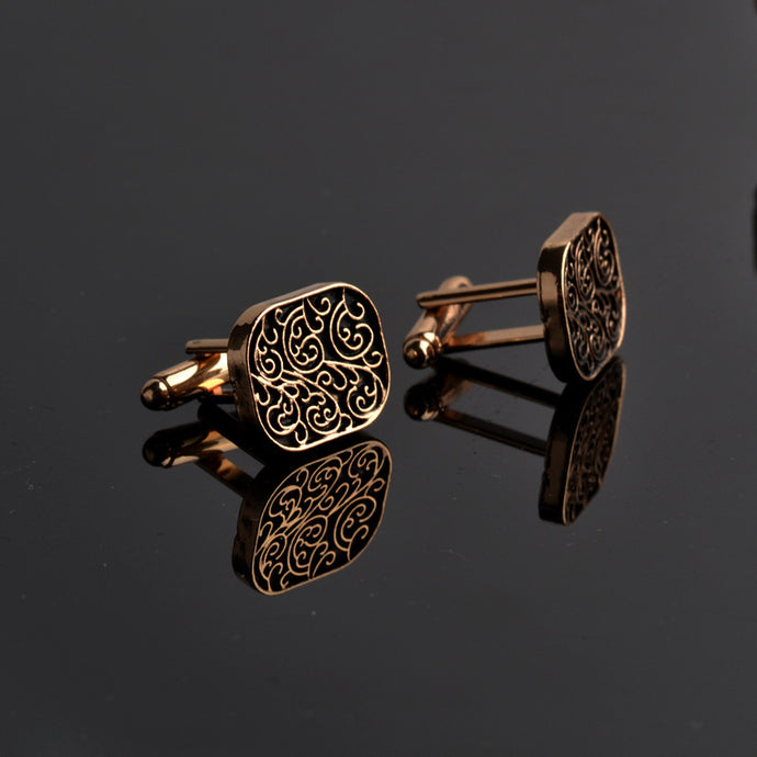 The high-end men's shirts Cufflinks collocation accessoriesgifts classic Mens Fashion Design carving high-quality Cufflinks - 64 Corp