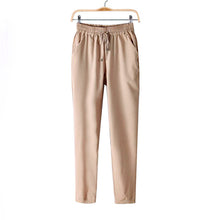 2017 Hot Sale Casual Women Chiffon Pants Elastic Waist Solid Color Office OL Pants Bright Color Summer Slim Lady Pants - 64 Corp