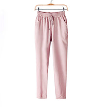 2017 Hot Sale Casual Women Chiffon Pants Elastic Waist Solid Color Office OL Pants Bright Color Summer Slim Lady Pants - 64 Corp