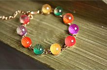 BONLAVIE 1 Piece Lady Girl Bangle Cuff Beauty Chain Crystal Pretty Multicolor Bead Simple Chic Bracelet Sweet Retro Jewelry Gift - 64 Corp