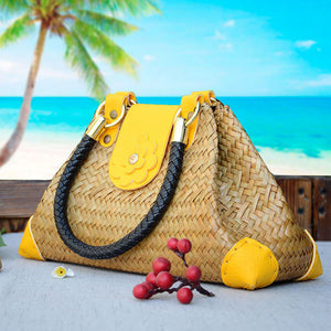 Boho Thailand Women Straw Bags Handmade Beach Bags Ladies Travel Handbags Weave Straw Beach Shoulder Bag Knitting Rattan Bags - 64 Corp