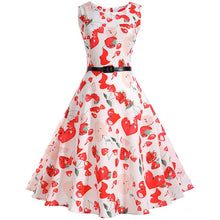 Floral Print Vintage Dress Women Retro PinUp Tutu Dresses Hepburn 50s 60s Rockabilly Robe feminino Vestidos Swing dresses S~3XL - 64 Corp