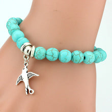 SHEEGIOR Boho Vintage Turquoises Bracelets for Women Men Cross Tree Snake Owl Hand Pendant Charm Bracelet Bangle Fashion Jewelry - 64 Corp