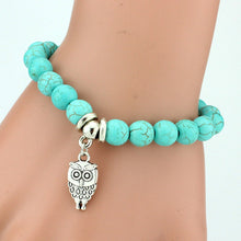 SHEEGIOR Boho Vintage Turquoises Bracelets for Women Men Cross Tree Snake Owl Hand Pendant Charm Bracelet Bangle Fashion Jewelry - 64 Corp