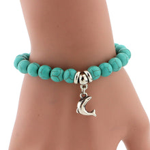 SHEEGIOR Boho Vintage Turquoises Bracelets for Women Men Cross Tree Snake Owl Hand Pendant Charm Bracelet Bangle Fashion Jewelry - 64 Corp