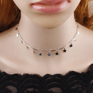 Chocker Boho Gold Color Chain Tiny Star Maxi Choker Necklace for Women Tassel necklaces pendants gargantilha collier femme colar - 64 Corp