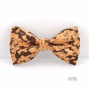 RBOCOTT Cork Wood Bow Tie Wooden Bow Ties Men's Novelty Handmade Solid Bowtie For Men Wedding Party Accessories Neckwear - 64 Corp
