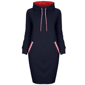 2017 Warm Winter High Quality Hooded Dresses Pocket Long Sleeved Casua – Sekhon Family Office