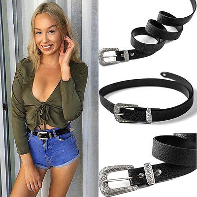Hot New 2017 Fashion Women Lady Girl Vintage Metal Buckle Boho Leather Waist Belt Waistband Apparel Accessories Causal PU Belts - 64 Corp