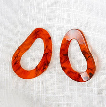 New Minimalist Vintage Brown Acrylic Wooden Surround Long Earrings  Women Antique Round Large Drop Earrings Gift - 64 Corp