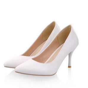 MORAZORA Big Size 34-45 2018 New Fashion high heels women pumps thin heel classic white red nede beige sexy prom wedding shoes - 64 Corp