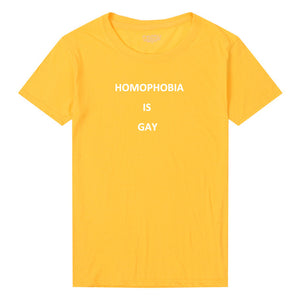 Pkorli Women'S T-Shirt Homophobia Is Gray T Shirt Why Be Racist Feminism Tumblr Hipster T-Shirt Grunge Woman Tshirt Top Tees - 64 Corp