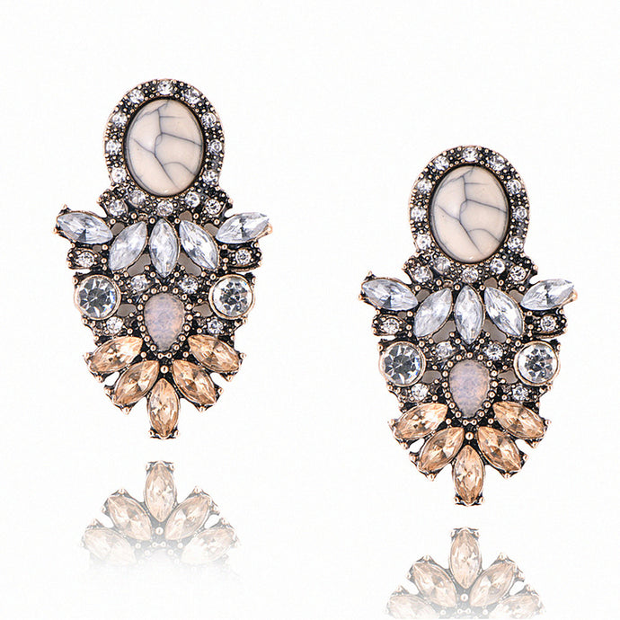 H20 Fashion Jewelry Water Design Crystal Drop Earrings For Women Black Blue Rhinestone Dangle Earring Luxury Wedding Jewelry Hot - 64 Corp