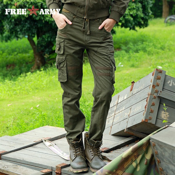 FREEARMY Brand Woman Tactical Pants Military Cargo Pants Multi-pockets Women Pants Casual Trousers Army Pants with Drawstring - 64 Corp