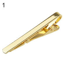 Metal Silver Gold Simple Necktie Bar - 64 Corp