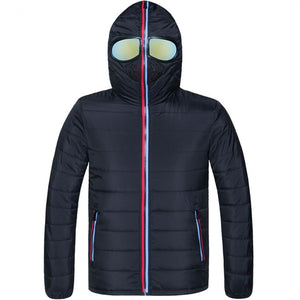 Lawrenceblack Winter Jackets Men Parkas with Glasses Padded Hooded Coat Mens Warm Camperas Children Windproof Quilted Jacket 839
