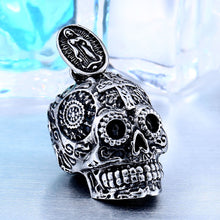 BEIER Cool Men's Gothic Carving Pendant Necklace  Stainless Steel High Quality Detail Biker Skull Jewelry  for man BP8-256 - 64 Corp