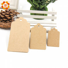 50PCS 3 Sizes Kraft Paper Tags Paper Labels Card Tag For DIY Christmas/Wedding /Party Favors Scrapbooking Kraft Gift Tags - 64 Corp