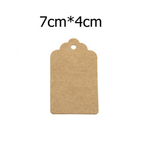 50PCS 3 Sizes Kraft Paper Tags Paper Labels Card Tag For DIY Christmas/Wedding /Party Favors Scrapbooking Kraft Gift Tags - 64 Corp