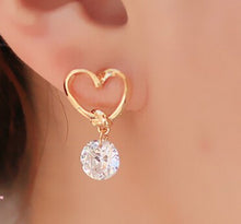 Fashion Drop Crystal Stud Earrings Double Side for Women Bridal Wedding Party Jewelry - 64 Corp