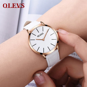 Men Watches 2017 luxury brand Olevs quartz leather minimalist Black strap Ultrathin Wristwatches Waterproof High Quality Relogio - 64 Corp