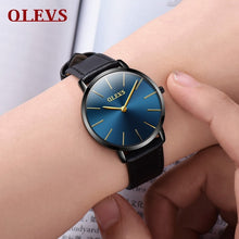 Men Watches 2017 luxury brand Olevs quartz leather minimalist Black strap Ultrathin Wristwatches Waterproof High Quality Relogio - 64 Corp