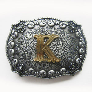 Western Cowboy Cowgirl Original Initial Letter Belt Buckle Stock In US Gurtelschnalle Boucle de Ceinture Ship from US and CN - 64 Corp