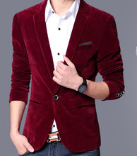 Mens blazer slim fit suit jacket black navy blue velvet 2018 spring autumn outwear coat Free shipping Suits For Men - 64 Corp