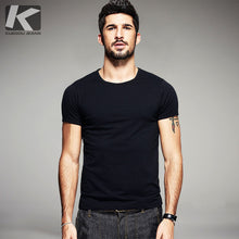 KUEGOU Summer Mens Casual T Shirts 10 Solid Colors Brand Clothing Man's Wear Short Sleeve Slim T-Shirts Tops Tees Plus Size 601 - 64 Corp