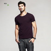 KUEGOU Summer Mens Casual T Shirts 10 Solid Colors Brand Clothing Man's Wear Short Sleeve Slim T-Shirts Tops Tees Plus Size 601 - 64 Corp