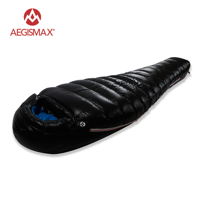 AEGISMAX 95% White Goose Down Mummy Camping Sleeping Bag Cold Winter Ultralight Baffle Design Camping Splicing FP800 G1-G5 - 64 Corp