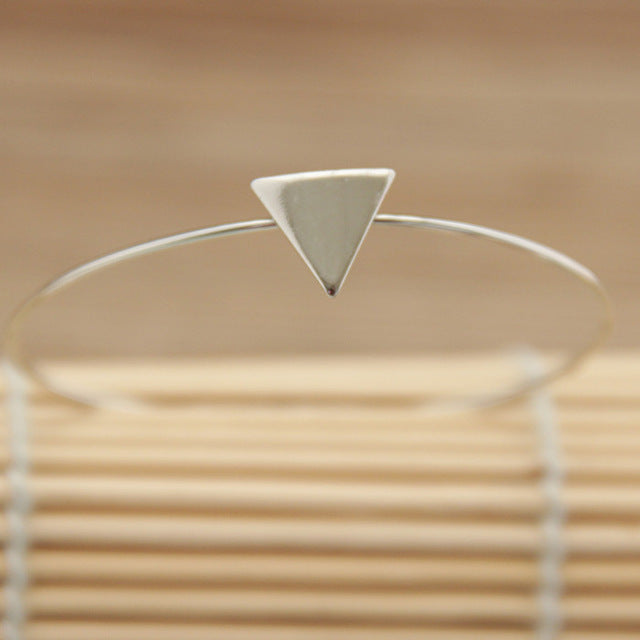 Vogue of new fund of 2016 minimalist design very fine copper qualitative geometry triangles female bracelet - 64 Corp