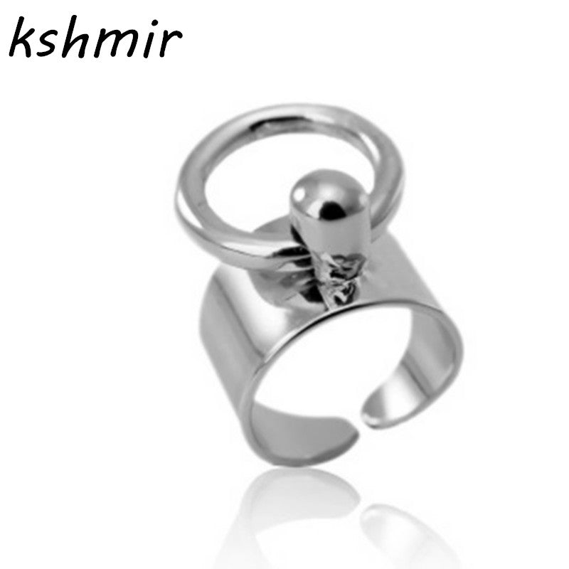 Size is adjustable Accessories wholesale minimalist wind Rings of metal fan ring joint ring Ladies fashion ring - 64 Corp