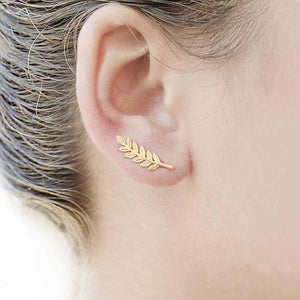 FAMSHIN 2017 New Vintage Leaves Earrings for women Beautiful tree leave Earrings or like Feather Earrings Ear clip - 64 Corp