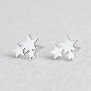 Women Minimalist Earrings Golden and Silver Stainless Steel Cute Animals Stars Cat Earrings Girls Jewelry Accessories Gifts - 64 Corp