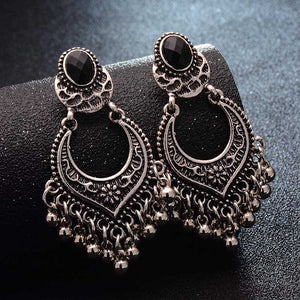 SHUANGR Fashion Hot Gold-color Metal Tassel Dangle Earrings Oversize Pendientes Long Earrings For Women Ethnic Indian Jewelry - 64 Corp