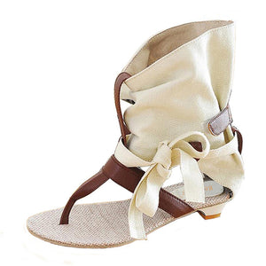 KemeKiss Big Size 34-43 Fashion Women Gladiator T straps Flat Heel Sandals Summer Shoes Brand New Casual Dress Chic Sandals S236 - 64 Corp