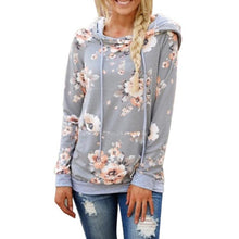 Women's Autumn Hoodie Sweatshirt Fashion Boho Floral Print Pullover Tops Women Long Sleeve Casual Hooded Pullovers Winter #YL - 64 Corp