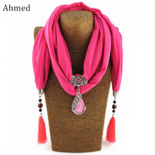 Ahmed Bohemian New Ceramic Beads Tassel Peacock Stone Pendant Scarf For Women Charm Boho Fashion Jewelry Scarves Collar Bijoux - 64 Corp