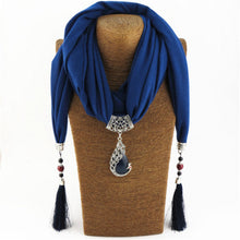 Ahmed Bohemian New Ceramic Beads Tassel Peacock Stone Pendant Scarf For Women Charm Boho Fashion Jewelry Scarves Collar Bijoux - 64 Corp