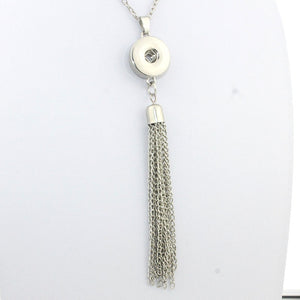 6 styles Women's Vintage tassel 18mm snap button necklace boho bohemian necklaces & pendants NE478 DIY Jewelry for men - 64 Corp