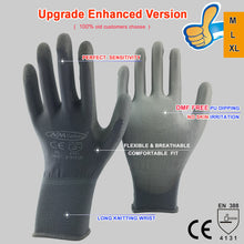 NMSafety 12 Pairs work gloves for PU palm coating safety glove - 64 Corp