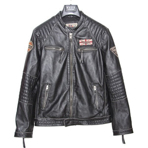 MAPLESTEED Vintage Distressed Leather Jacket Men Cowhide Calf Skin Jacket Man Retro Motocycle Jacket Mens Leather Clothing M101